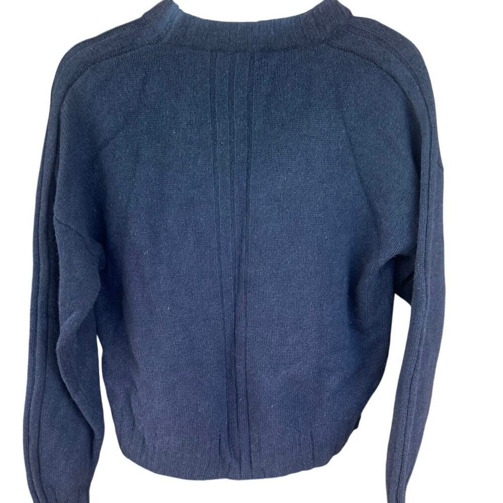 Sweaty Betty Navy Blue Wool Yak Blend Crewneck Sweater Women's Small Cozy Knit - Picture 5 of 6